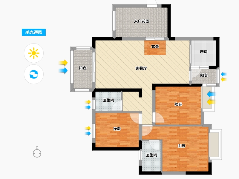 湖南省-常德市-大汉新城-101.42-户型库-采光通风