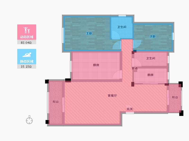 江西省-宜春市-维也纳音乐花园-104.00-户型库-动静分区