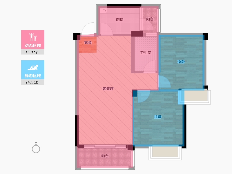 广西壮族自治区-柳州市-金龙小区-68.99-户型库-动静分区