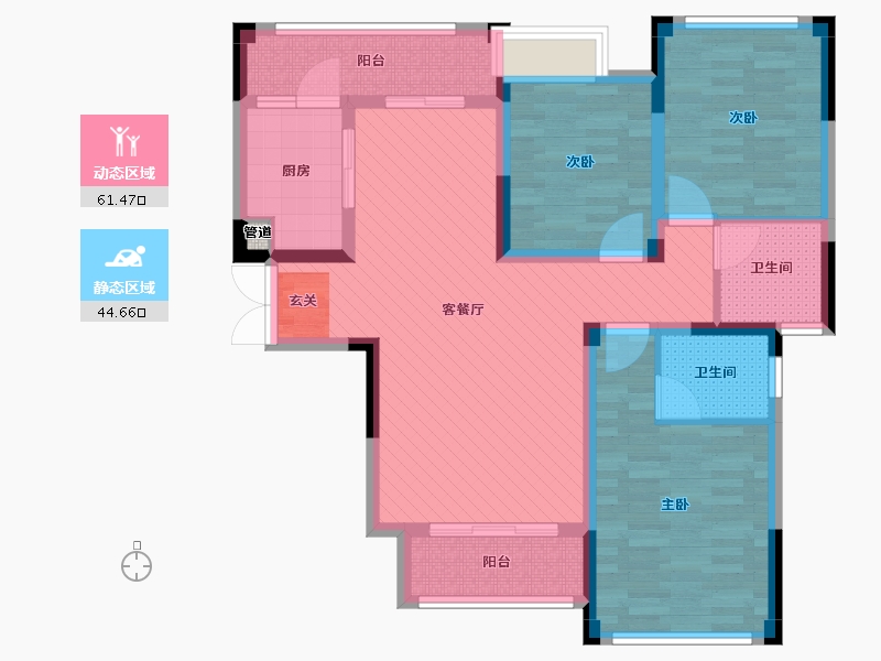 四川省-南充市-翡翠城-92.10-户型库-动静分区