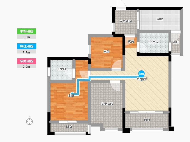 贵州省-六盘水市-钢城花园-79.36-户型库-动静线