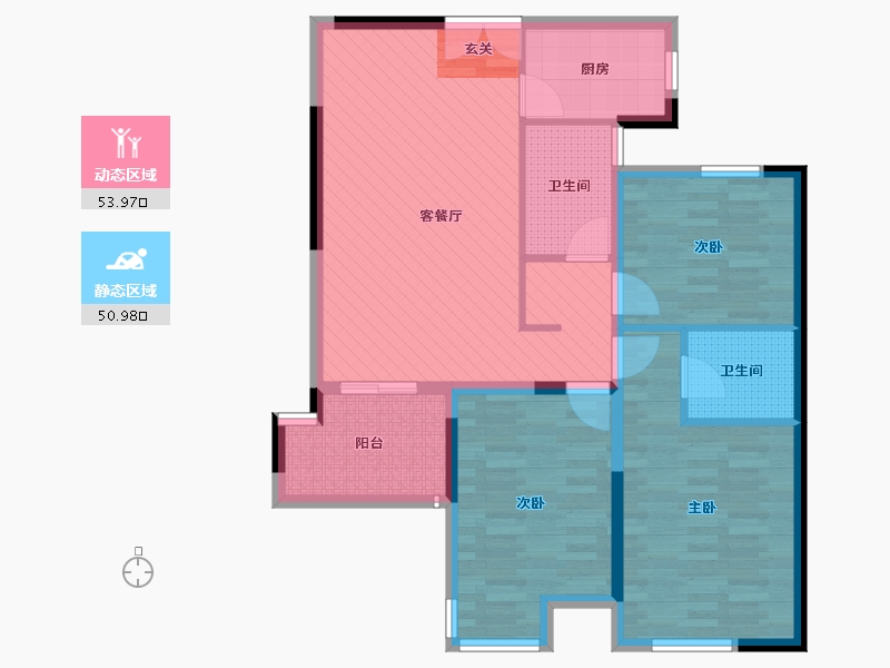 湖北省-黄冈市-名人苑-93.00-户型库-动静分区