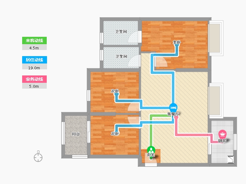 山西省-临汾市-中骏四期-82.84-户型库-动静线