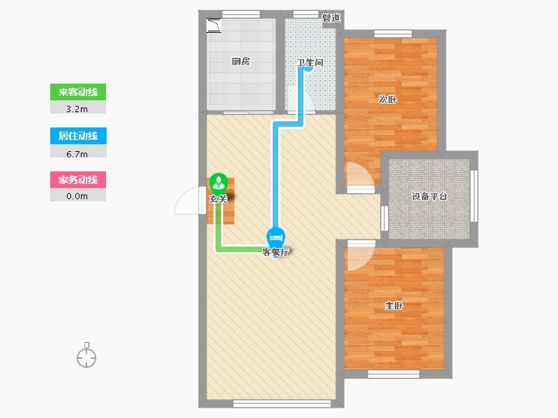 辽宁省-沈阳市-亿居地中海-75.60-户型库-动静线