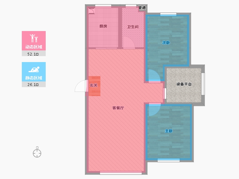 辽宁省-沈阳市-亿居地中海-75.60-户型库-动静分区