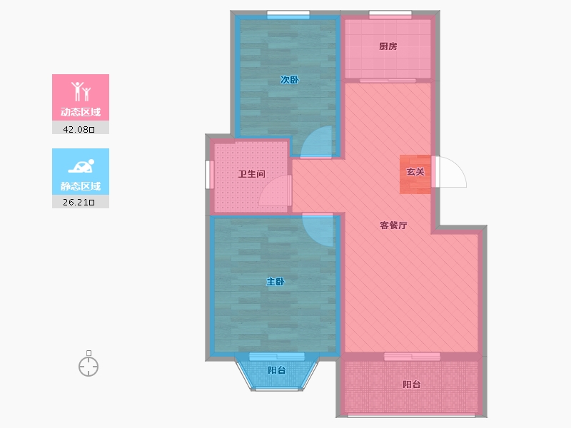 山西省-长治市-黎城华府-59.74-户型库-动静分区