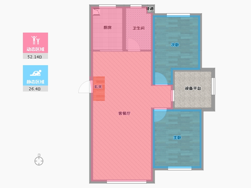 辽宁省-沈阳市-亿居地中海-76.10-户型库-动静分区