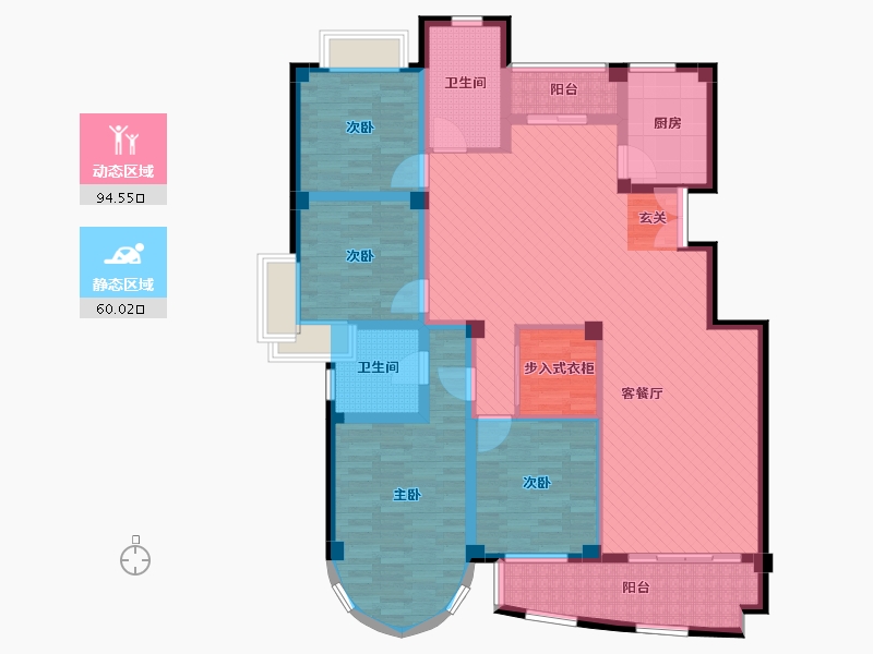 浙江省-嘉兴市-光大城市花园-136.99-户型库-动静分区