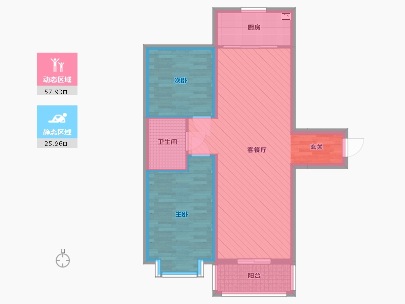 黑龙江省-牡丹江市-紫金城-74.33-户型库-动静分区