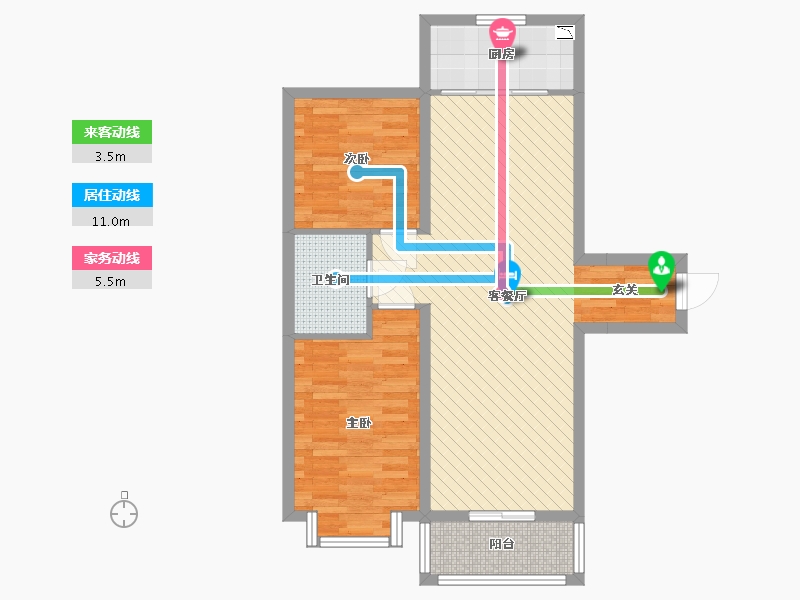 黑龙江省-牡丹江市-紫金城-74.33-户型库-动静线