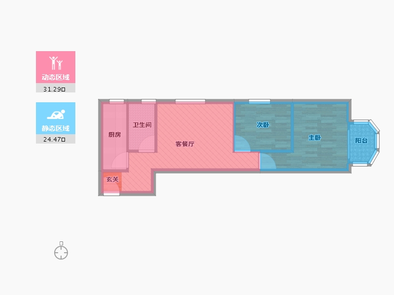 北京-北京市-和平里二区-48.79-户型库-动静分区