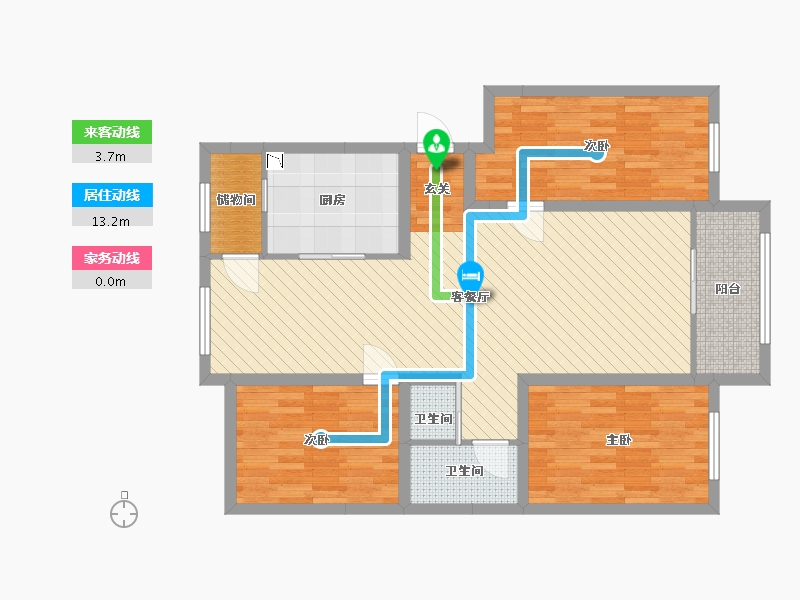 内蒙古自治区-鄂尔多斯市-胜利E区-99.07-户型库-动静线