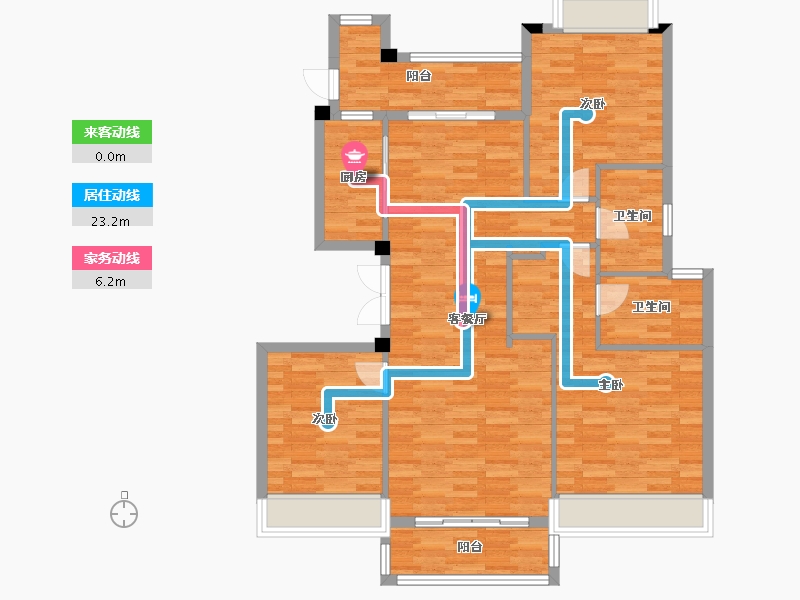 河南省-郑州市-碧桂园龙城-106.14-户型库-动静线