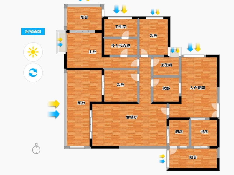 四川省-达州市-宏义・江湾城-203.79-户型库-采光通风