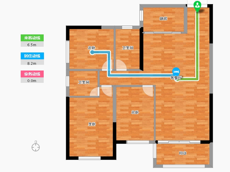 云南省-昭通市-麒麟盛世-102.37-户型库-动静线