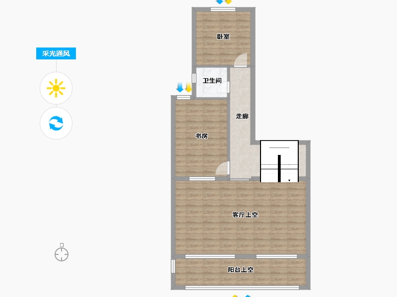 陕西省-西安市-万科・悦湾-84.59-户型库-采光通风