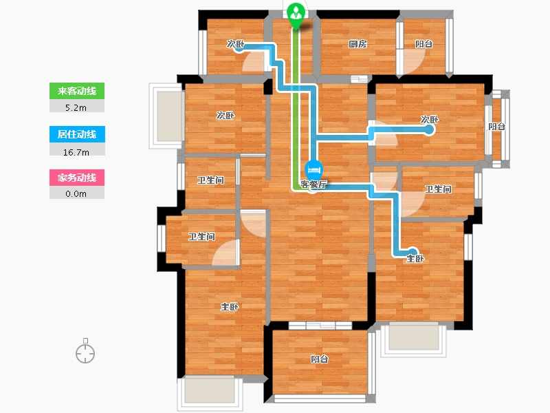 广西壮族自治区-南宁市-嘉和城-83.20-户型库-动静线