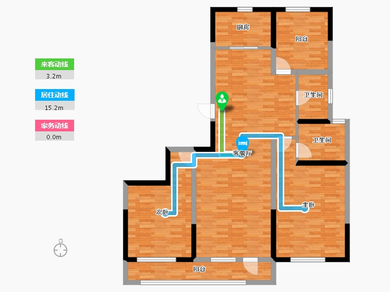 宁夏回族自治区-银川市-金宇凤徕湾-107.41-户型库-动静线