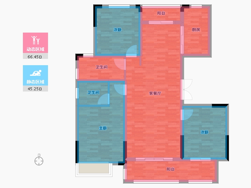 安徽省-宣城市-和顺悦庄-100.26-户型库-动静分区