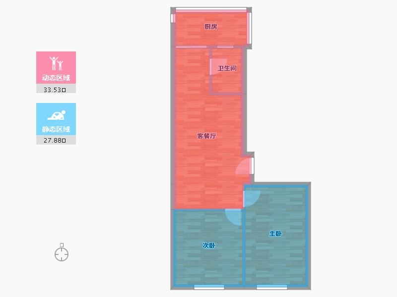 辽宁省-沈阳市-迎宾花园-55.50-户型库-动静分区