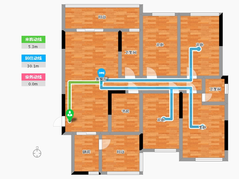 广西壮族自治区-桂林市-顺祥天骄-126.03-户型库-动静线