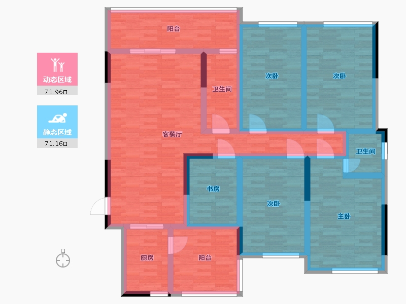 广西壮族自治区-桂林市-顺祥天骄-126.03-户型库-动静分区