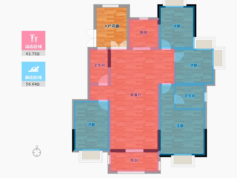 云南省-思茅市-水云间-114.82-户型库-动静分区