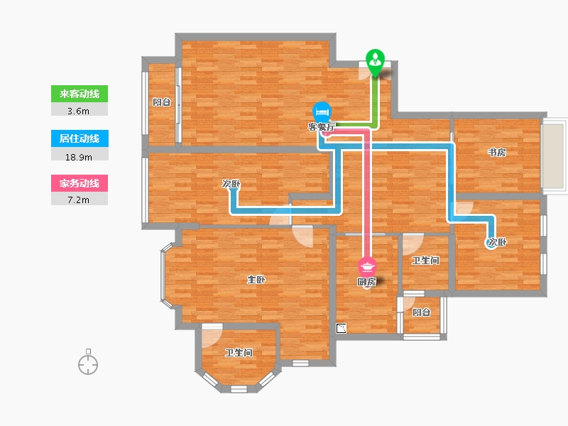 广东省-广州市-南沙滨海水晶湾-130.48-户型库-动静线