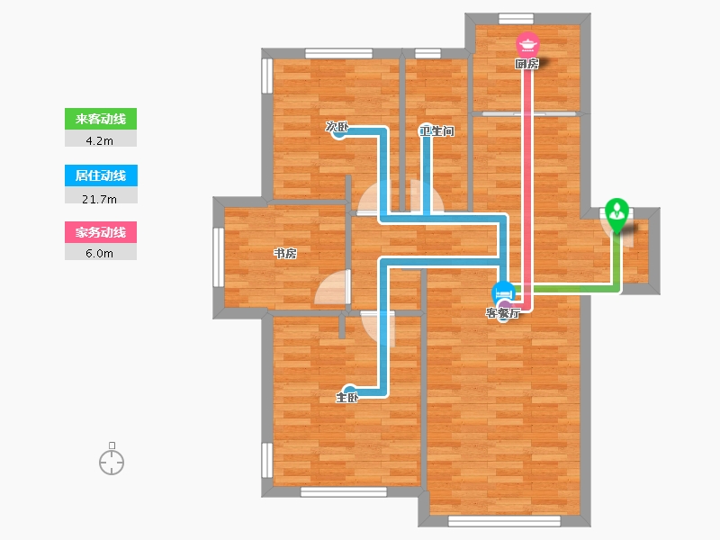 辽宁省-大连市-第五郡-76.42-户型库-动静线