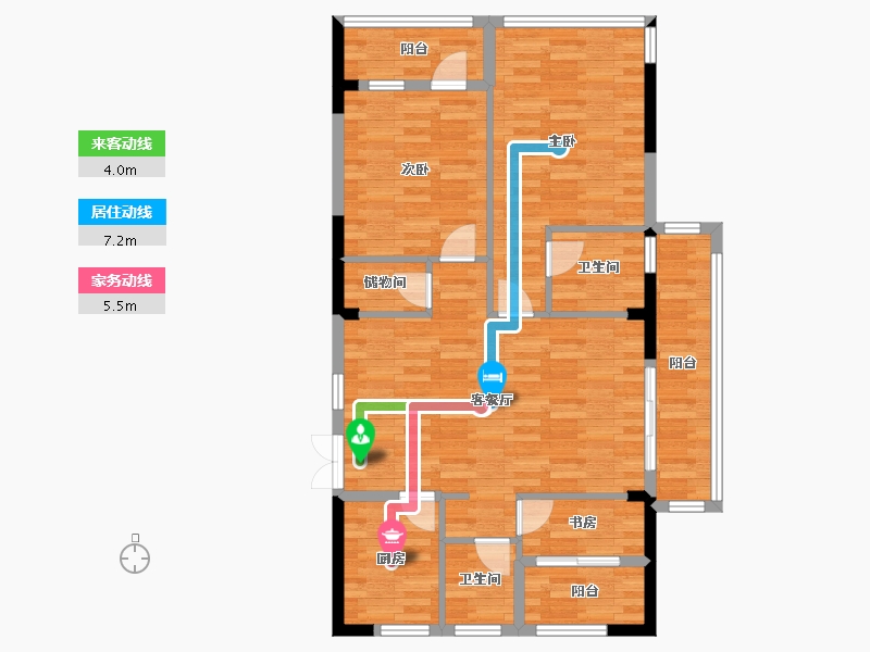 浙江省-宁波市-宁杏府-93.29-户型库-动静线