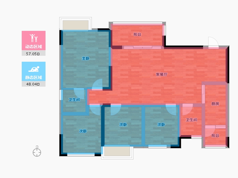 四川省-巴中市-天下城-93.02-户型库-动静分区