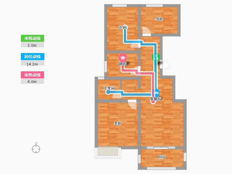 陕西省-渭南市-兰亭官邸-81.20-户型库-动静线