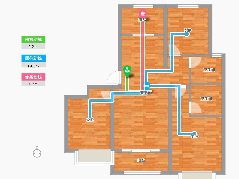 山东省-聊城市-裕昌御景苑-81.01-户型库-动静线