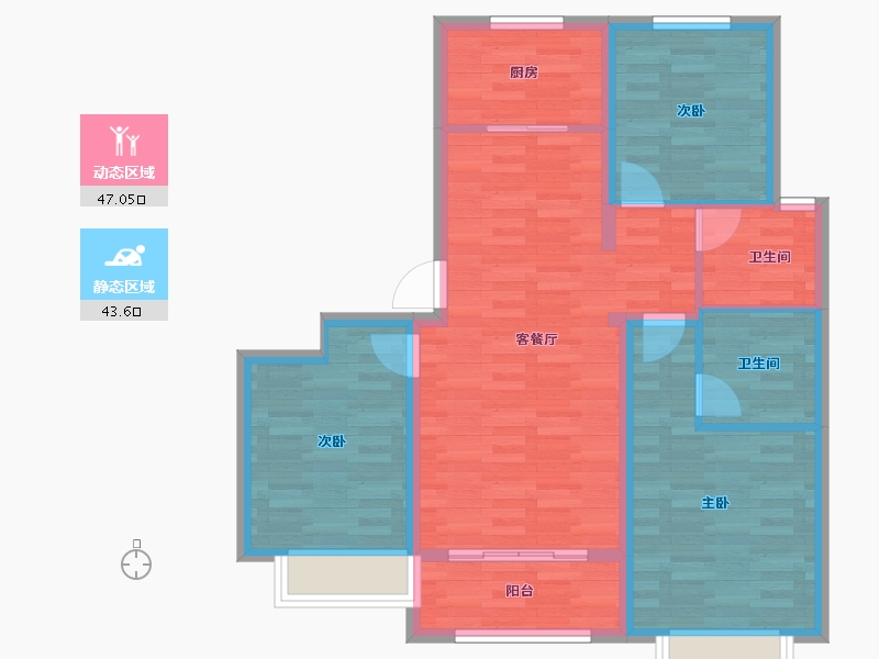 山东省-聊城市-裕昌御景苑-81.01-户型库-动静分区