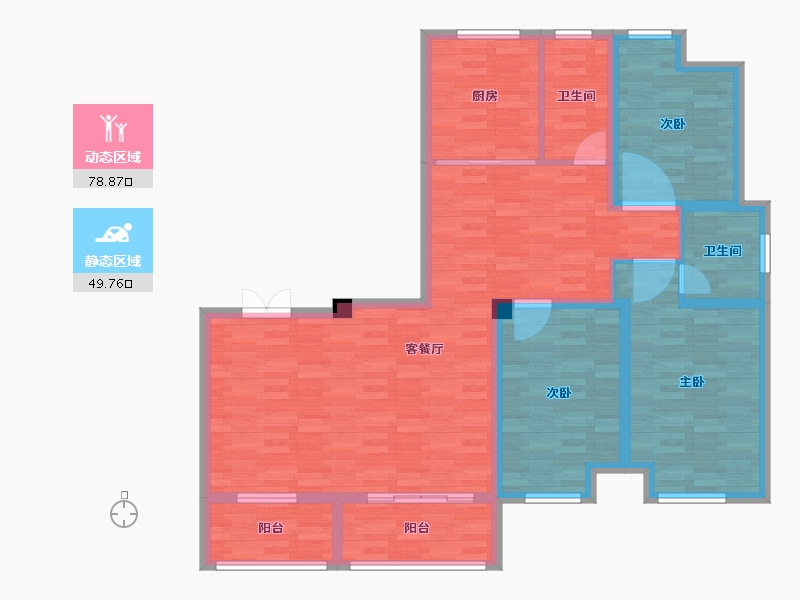 江苏省-扬州市-翰林国际-115.88-户型库-动静分区