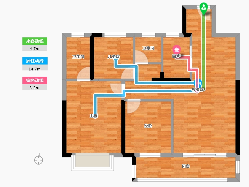 湖南省-衡阳市-城际空间站-80.14-户型库-动静线