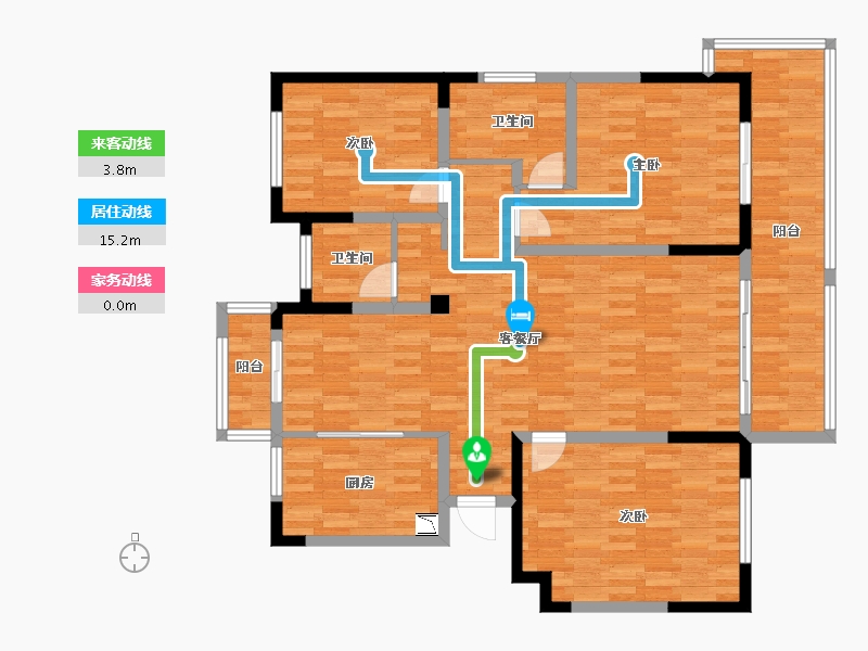 江苏省-无锡市-长和新天地-124.99-户型库-动静线