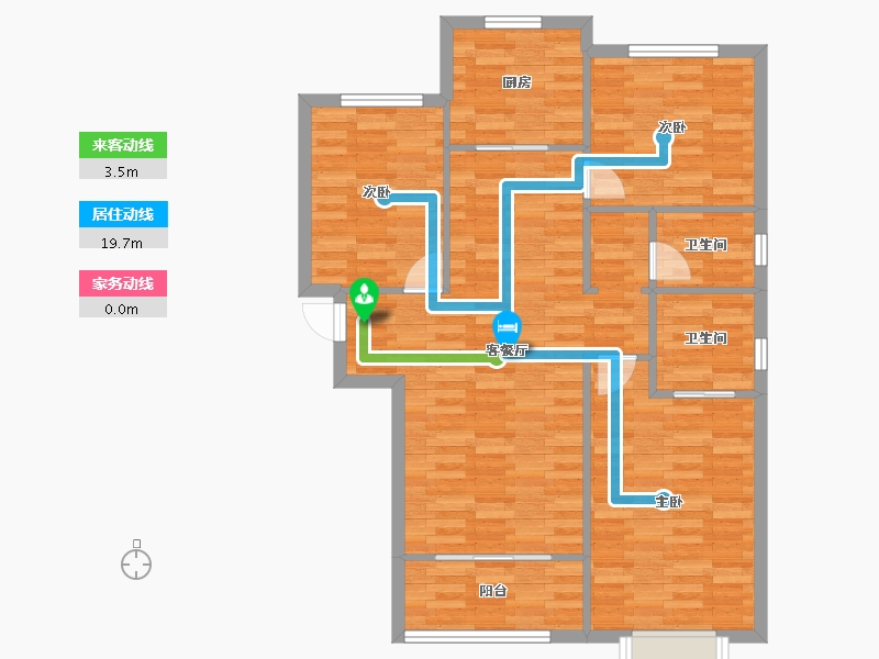 陕西省-西安市-大华锦绣-92.94-户型库-动静线