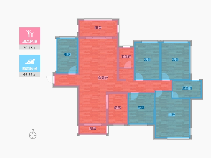 广西壮族自治区-钦州市-康桥・星辉里-122.18-户型库-动静分区