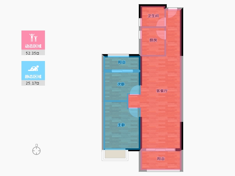 福建省-漳州市-一品江山-69.57-户型库-动静分区