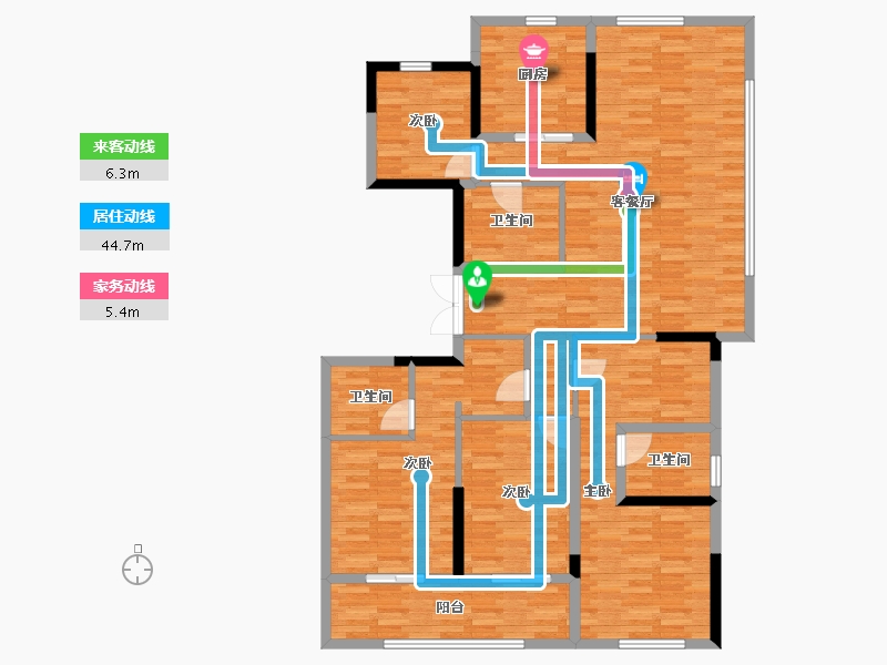 浙江省-绍兴市-彩虹府-129.00-户型库-动静线