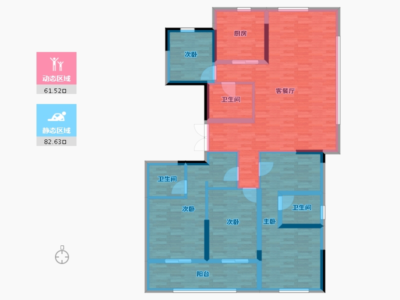 浙江省-绍兴市-彩虹府-129.00-户型库-动静分区