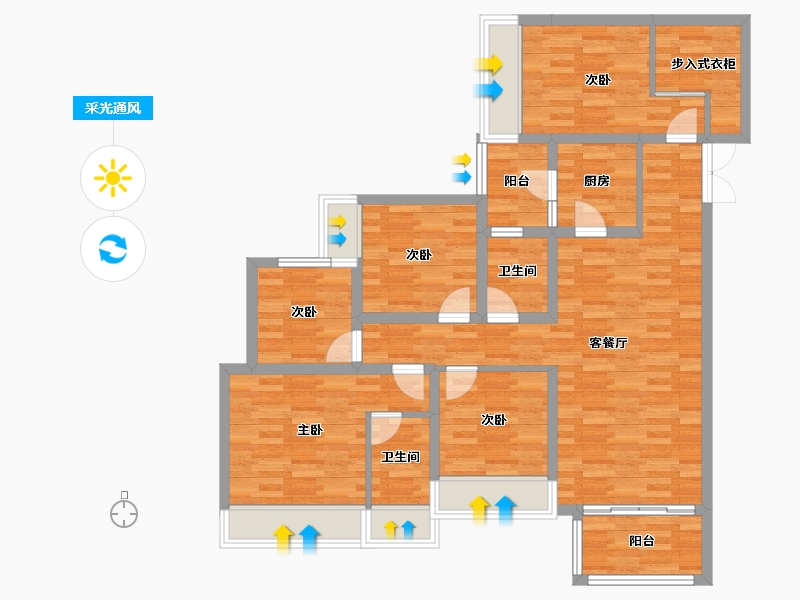 四川省-达州市-乐基国际社区-103.06-户型库-采光通风