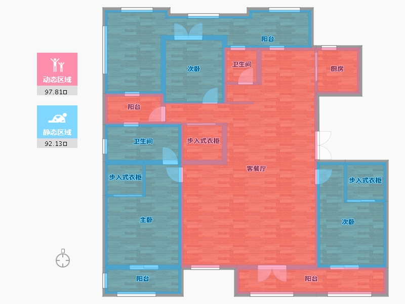 河北省-石家庄市-翰林甲第-168.47-户型库-动静分区