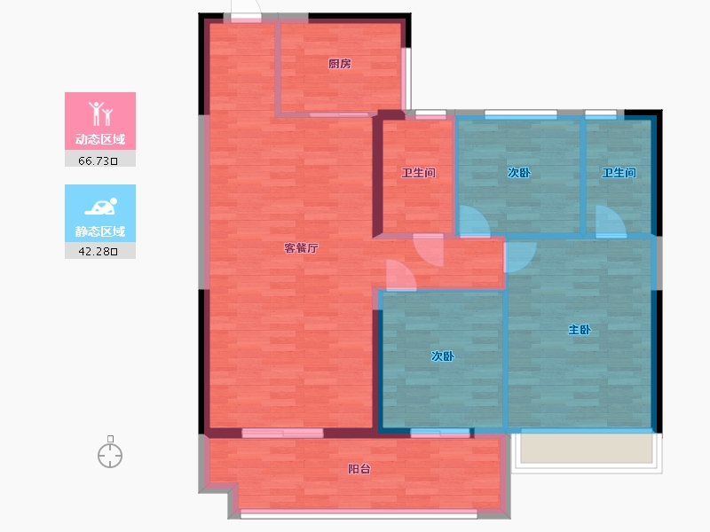 安徽省-铜陵市-铜陵碧桂园-98.00-户型库-动静分区