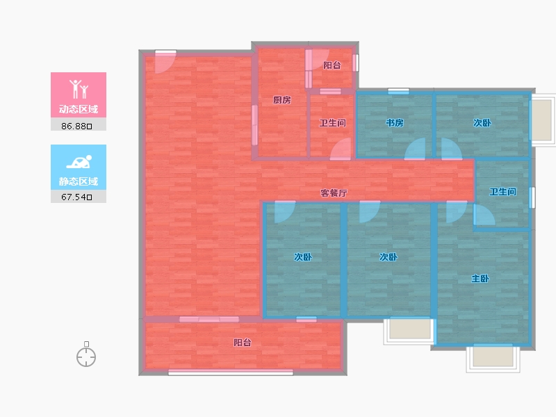 云南省-昆明市-乡鸭湖-139.77-户型库-动静分区