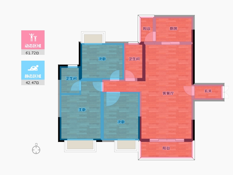 广西壮族自治区-梧州市-外滩一号-92.40-户型库-动静分区