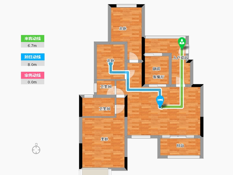 重庆-重庆市-潼南华夏城-92.41-户型库-动静线