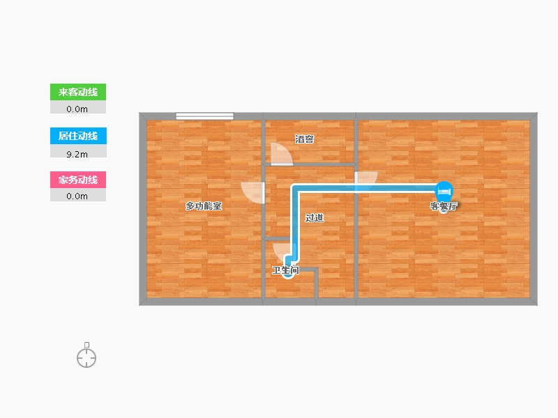 浙江省-台州市-华鸿中央公寓-83.35-户型库-动静线