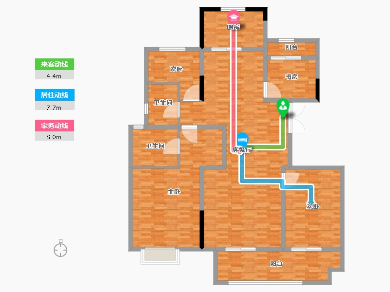 浙江省-宁波市-悦华府-160.00-户型库-动静线